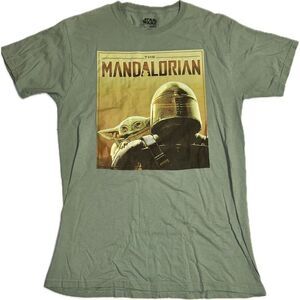 STAR WARS Child Over Shoulder Baby Yoda Adult Tee Graphic T-Shirt for Men Tshirt